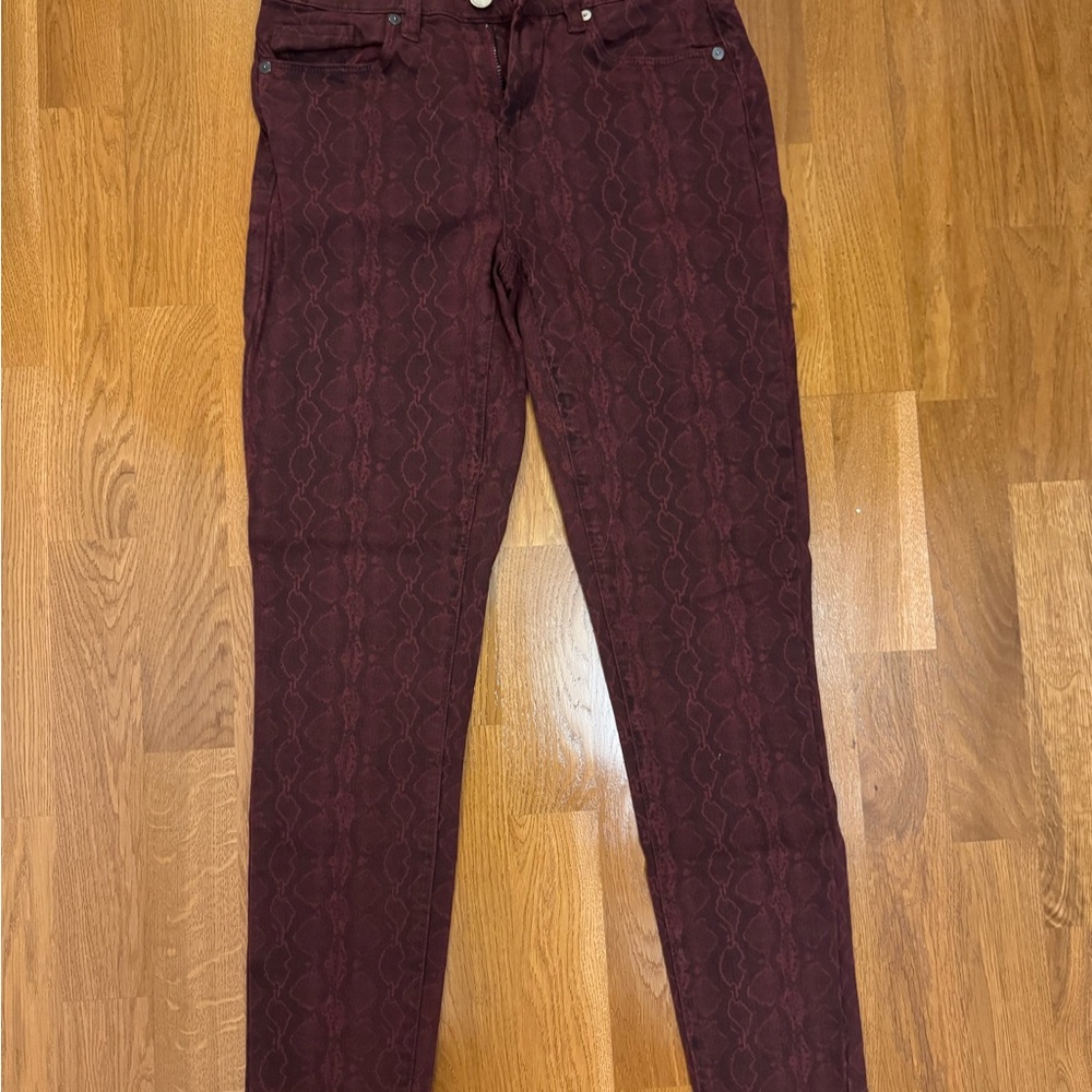 BLANKNYC Womens The Reade Crop Rattle Up Ankle Denim Skinny Jeans Size 26